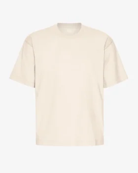 Överdimensionerad ekologisk T-shirt – elfenbensvit