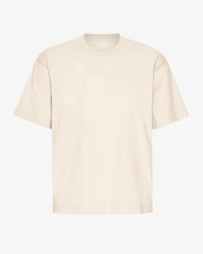 Överdimensionerad ekologisk T-shirt – elfenbensvit
