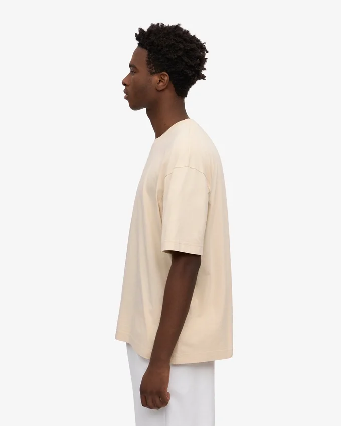 Överdimensionerad ekologisk T-shirt – elfenbensvit