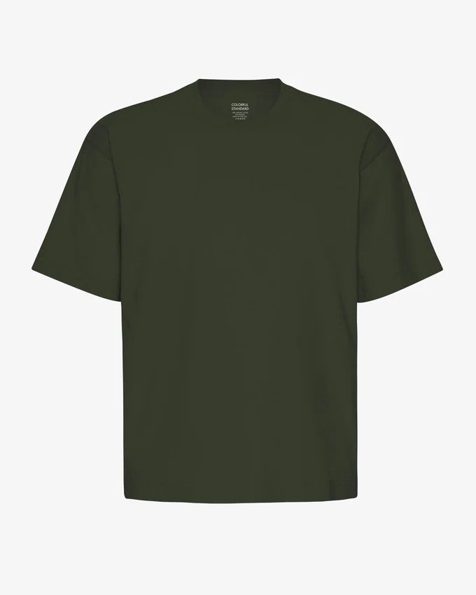 Överdimensionerad ekologisk T-shirt – jaktgrön