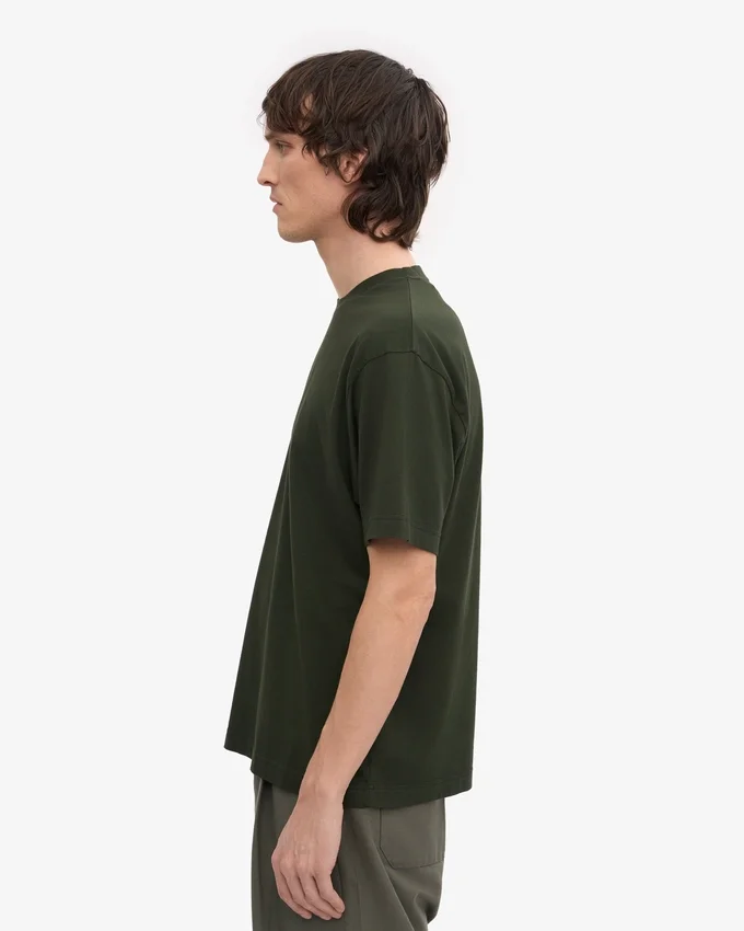 Överdimensionerad ekologisk T-shirt – jaktgrön