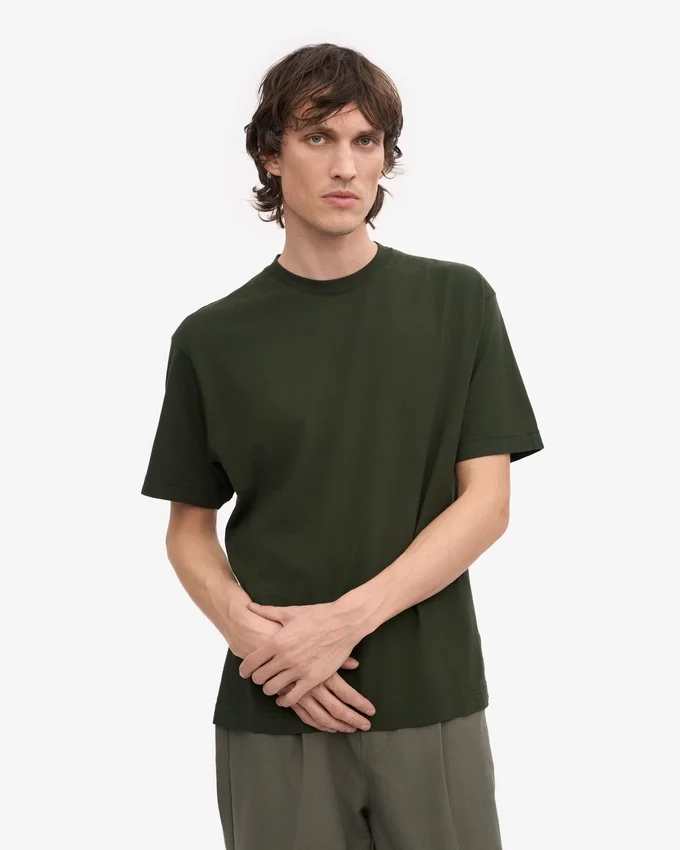 Överdimensionerad ekologisk T-shirt – jaktgrön