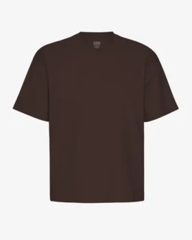 Överdimensionerad ekologisk T-shirt – kaffebrun