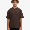 Överdimensionerad ekologisk T-shirt – kaffebrun