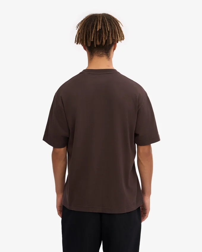 Överdimensionerad ekologisk T-shirt – kaffebrun