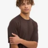 Överdimensionerad ekologisk T-shirt – kaffebrun