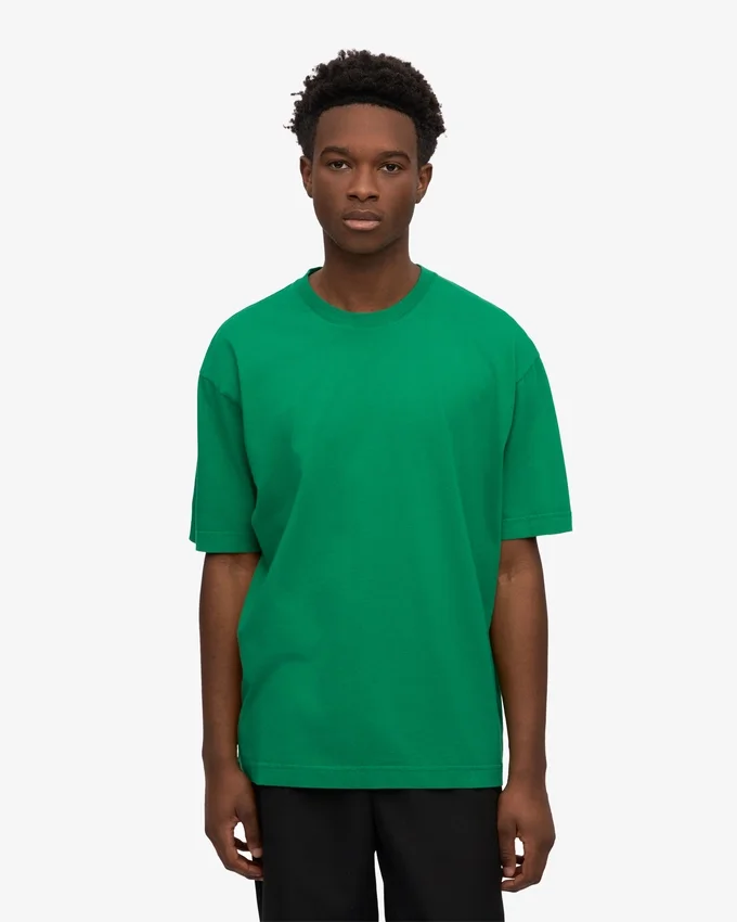 Överdimensionerad ekologisk T-shirt – kellygrön
