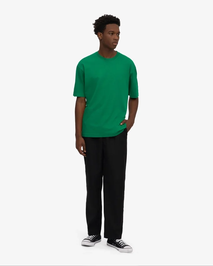 Överdimensionerad ekologisk T-shirt – kellygrön