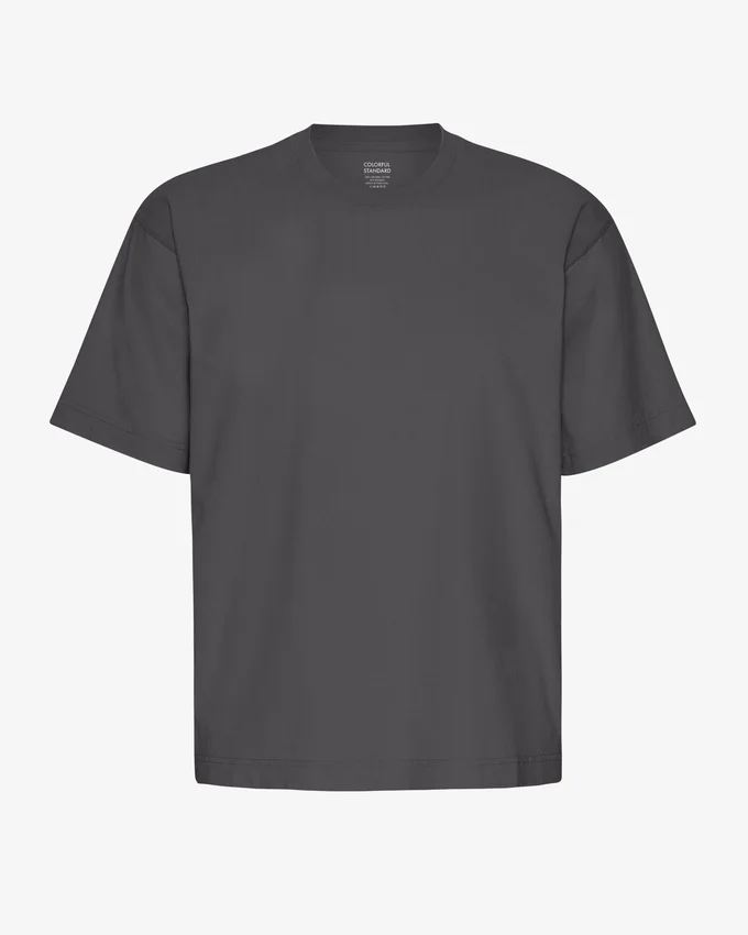 Överdimensionerad ekologisk T-shirt – lavagrå