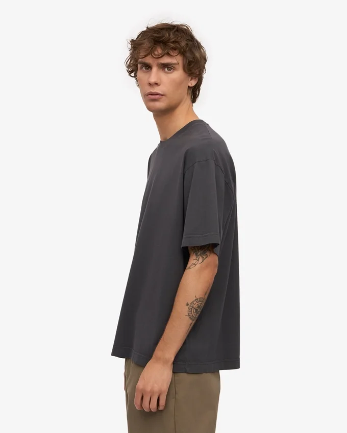 Överdimensionerad ekologisk T-shirt – lavagrå