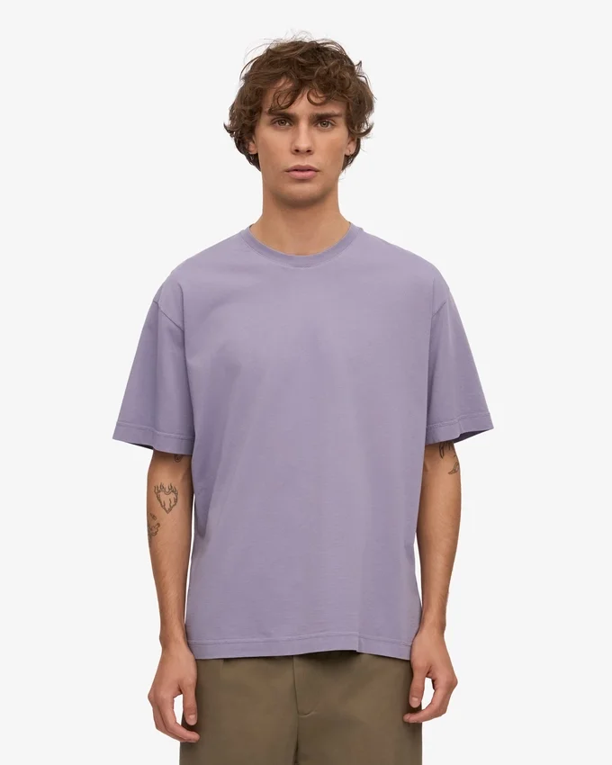 Överdimensionerad ekologisk T-shirt – lila jade