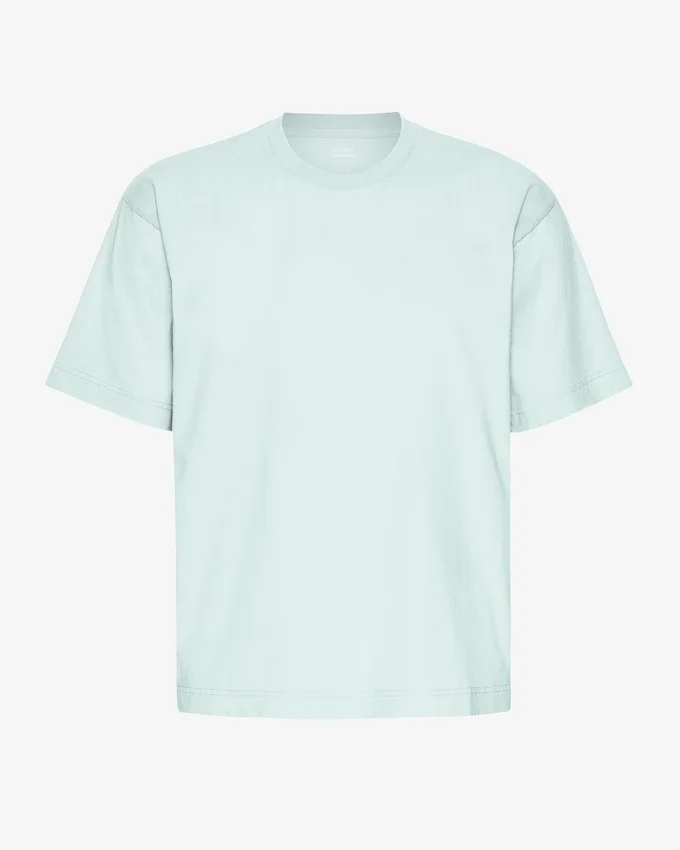 Överdimensionerad ekologisk T-shirt – ljus aqua