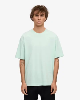 Överdimensionerad ekologisk T-shirt – ljus aqua