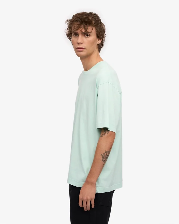 Överdimensionerad ekologisk T-shirt – ljus aqua