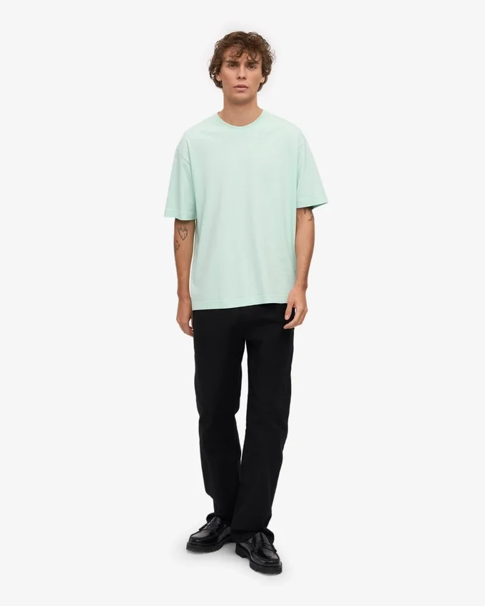 Överdimensionerad ekologisk T-shirt – ljus aqua