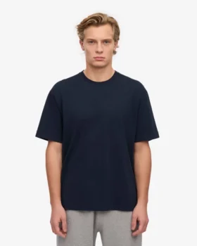 Överdimensionerad ekologisk T-shirt – marinblå