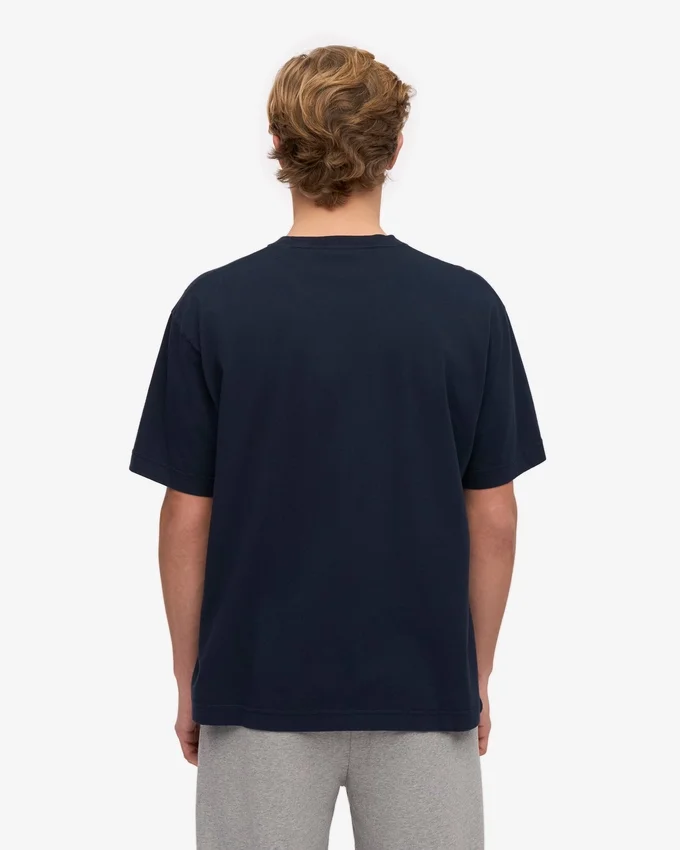 Överdimensionerad ekologisk T-shirt – marinblå