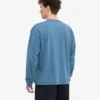 Överdimensionerad ekologisk T-shirt med lång ärm – blekt indigo
