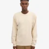 Överdimensionerad ekologisk T-shirt med lång ärm – elfenbensvit