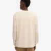 Överdimensionerad ekologisk T-shirt med lång ärm – elfenbensvit