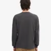 Överdimensionerad ekologisk T-shirt med lång ärm – lavagrå
