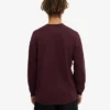 Överdimensionerad ekologisk T-shirt med lång ärm – oxblodsröd