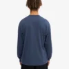 Överdimensionerad ekologisk T-shirt med lång ärm – petrolblå