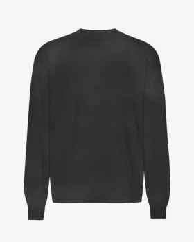Överdimensionerad ekologisk T-shirt med långa ärmar – blekt svart