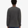 Överdimensionerad ekologisk T-shirt med långa ärmar – blekt svart