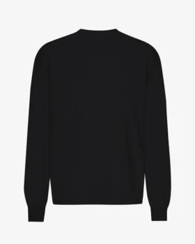 Överdimensionerad ekologisk T-shirt med långa ärmar – djupsvart