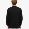 Överdimensionerad ekologisk T-shirt med långa ärmar – djupsvart