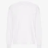 Överdimensionerad ekologisk T-shirt med långa ärmar – optiskt vit