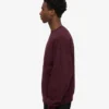 Överdimensionerad ekologisk T-shirt med rund hals – oxblodsröd