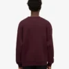 Överdimensionerad ekologisk T-shirt med rund hals – oxblodsröd