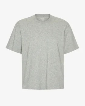 Överdimensionerad ekologisk T-shirt – melerad grå