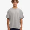 Överdimensionerad ekologisk T-shirt – melerad grå