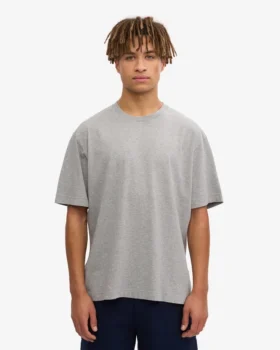 Överdimensionerad ekologisk T-shirt – melerad grå