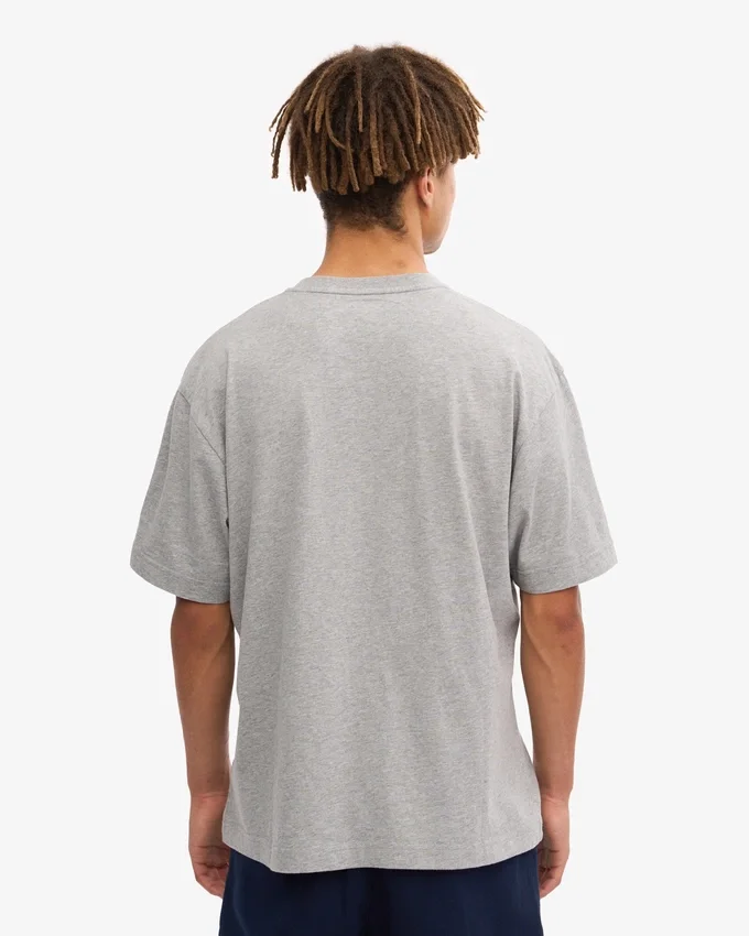 Överdimensionerad ekologisk T-shirt – melerad grå