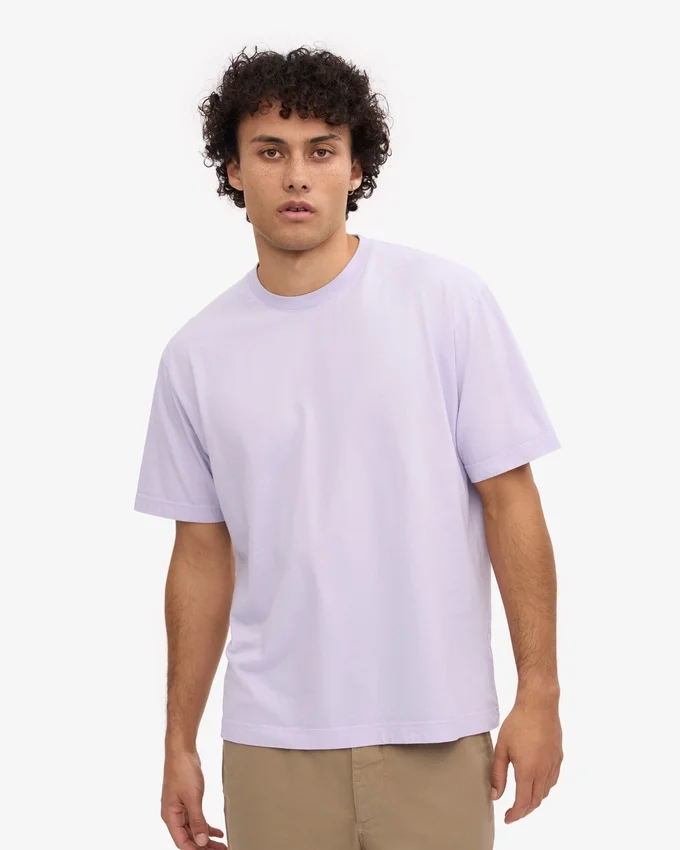 Överdimensionerad ekologisk T-shirt – mjuk lavendel