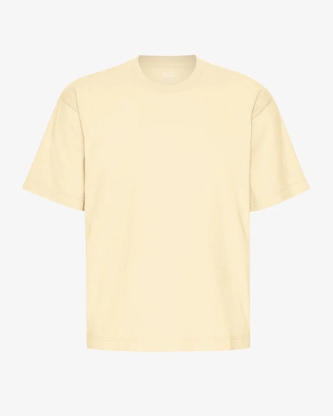 Överdimensionerad ekologisk T-shirt – mjukgul