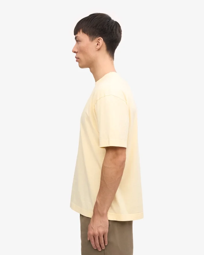 Överdimensionerad ekologisk T-shirt – mjukgul