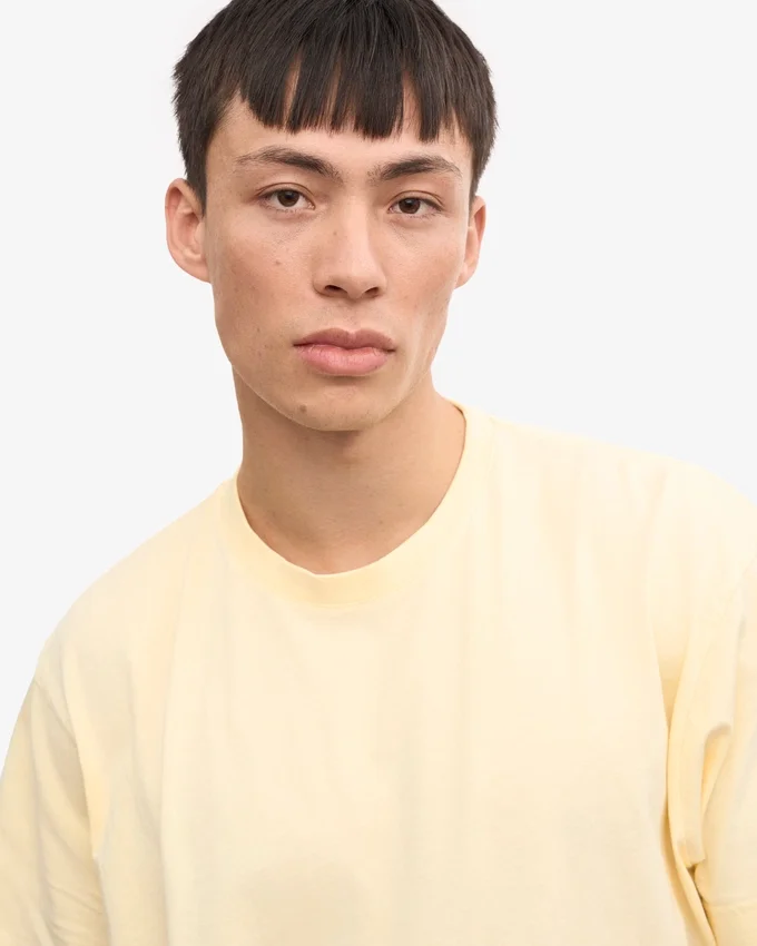 Överdimensionerad ekologisk T-shirt – mjukgul
