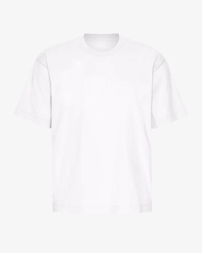 Överdimensionerad ekologisk T-shirt – optiskt vit