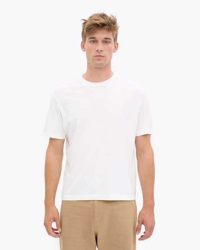 Överdimensionerad ekologisk T-shirt – optiskt vit