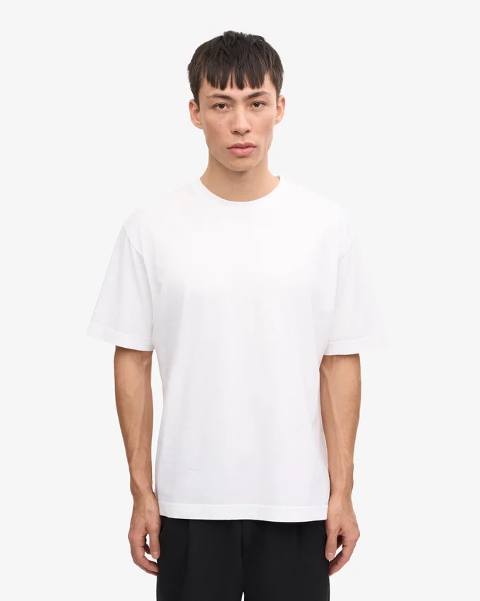 Överdimensionerad ekologisk T-shirt – optiskt vit