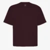 Överdimensionerad ekologisk T-shirt – oxblodsröd