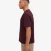 Överdimensionerad ekologisk T-shirt – oxblodsröd