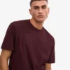 Överdimensionerad ekologisk T-shirt – oxblodsröd