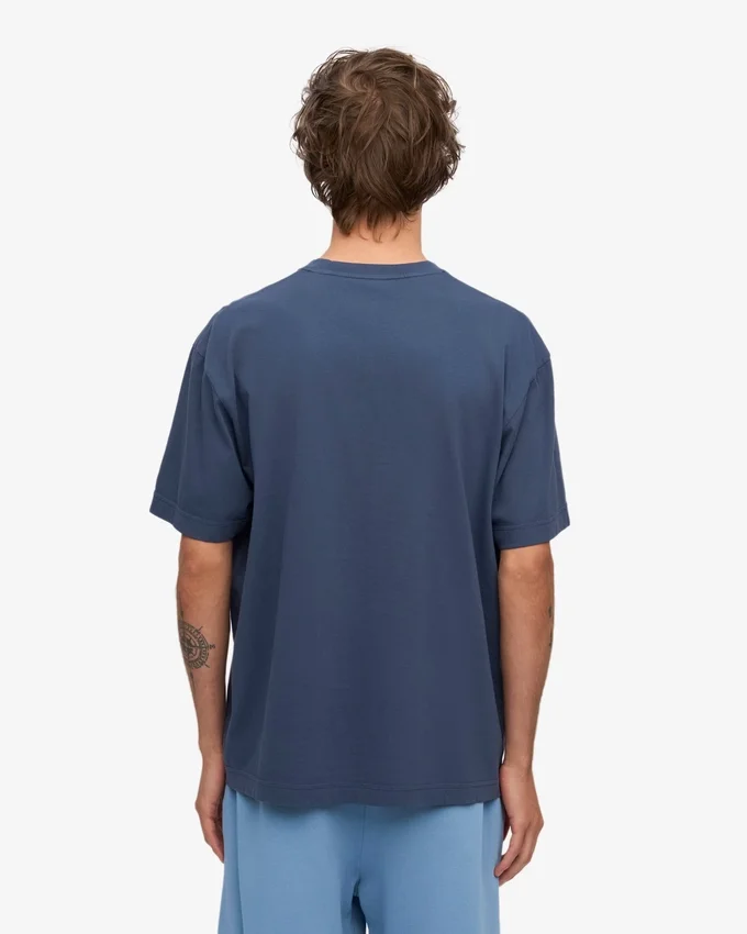 Överdimensionerad ekologisk T-shirt – petrolblå