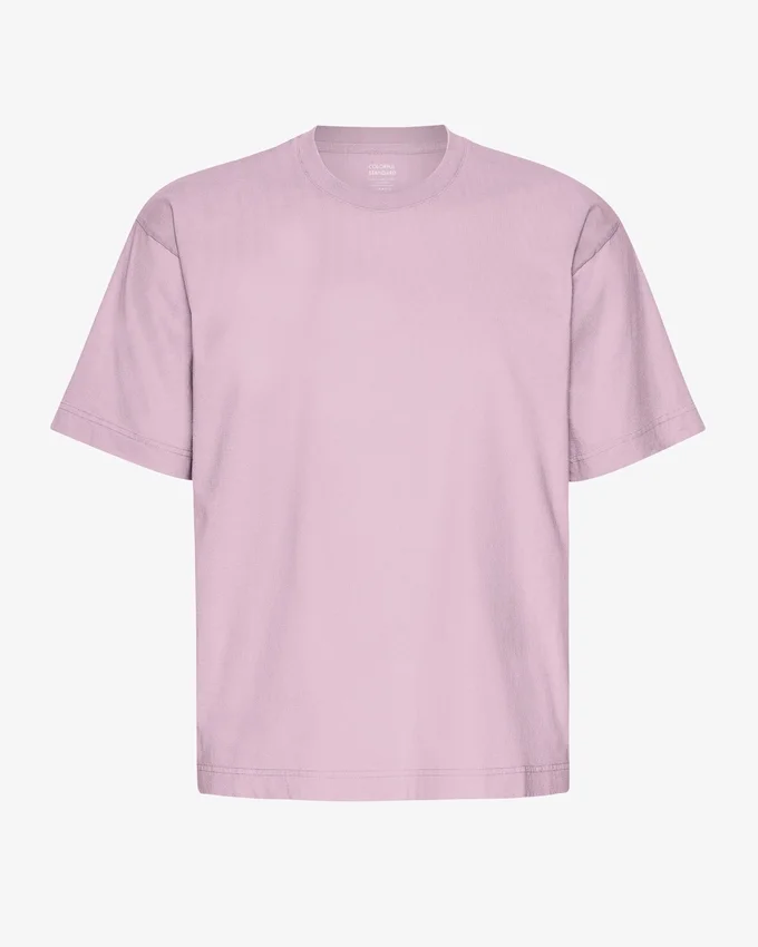 Överdimensionerad ekologisk T-shirt – pärlemorlila